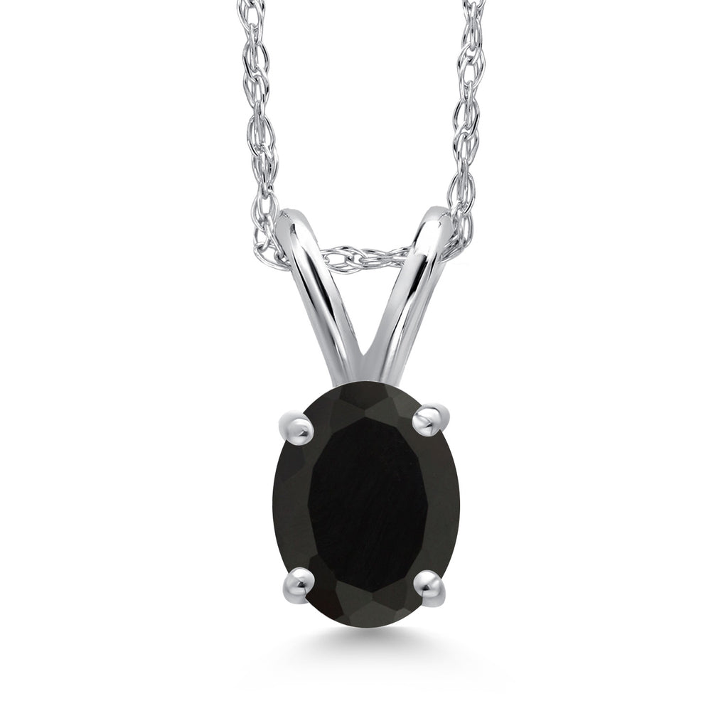 Onyx - December_Pendant in 10K White Gold