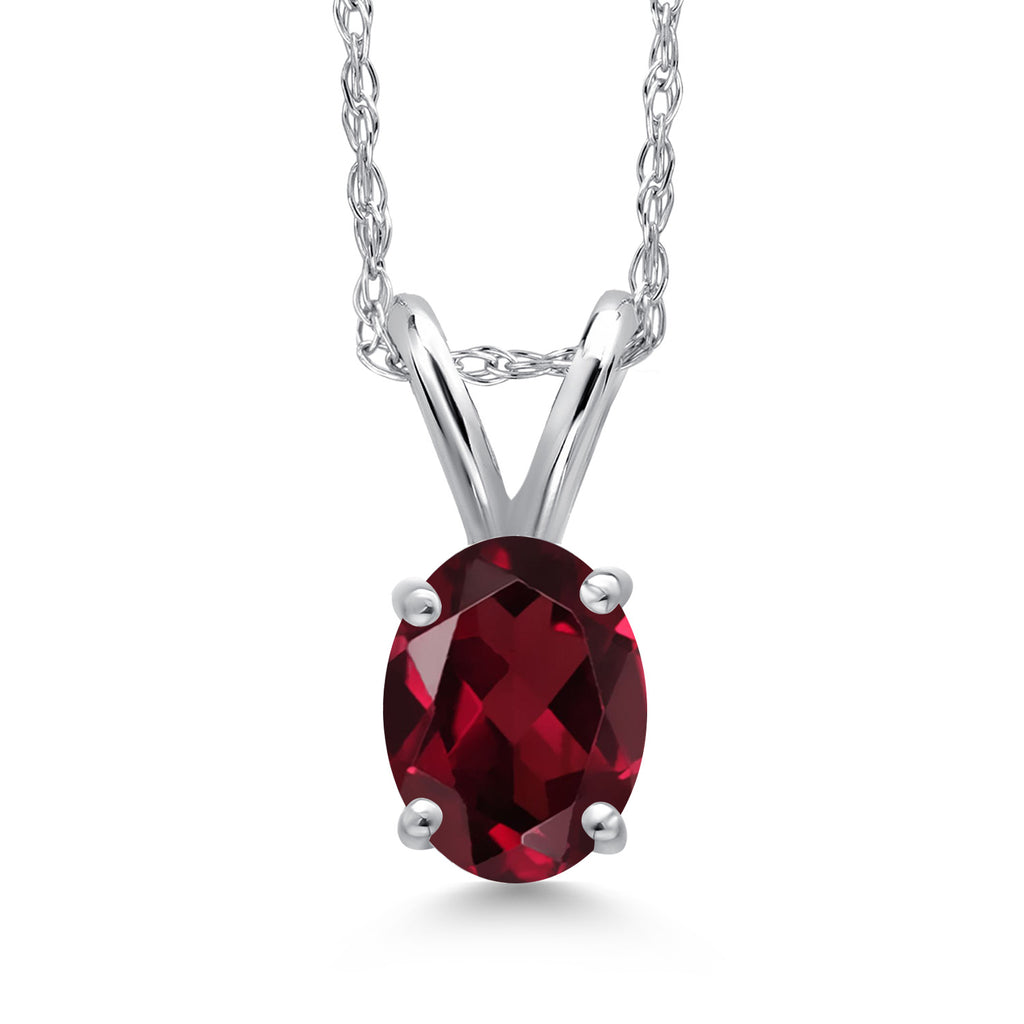 Rhodolite Garnet_Pendant in 10K White Gold