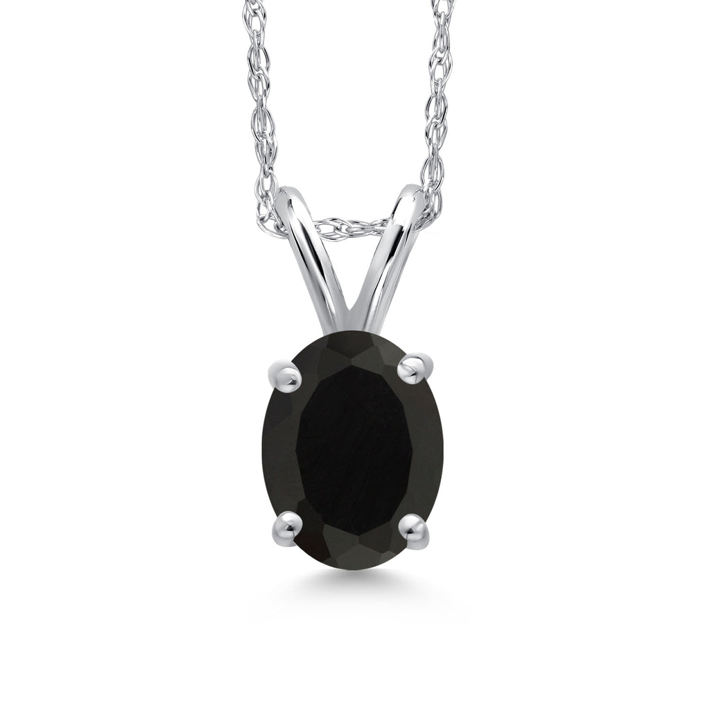 Onyx - December_Pendant in 10K White Gold