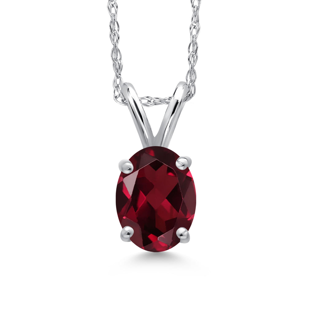 Rhodolite Garnet_Pendant in 10K White Gold
