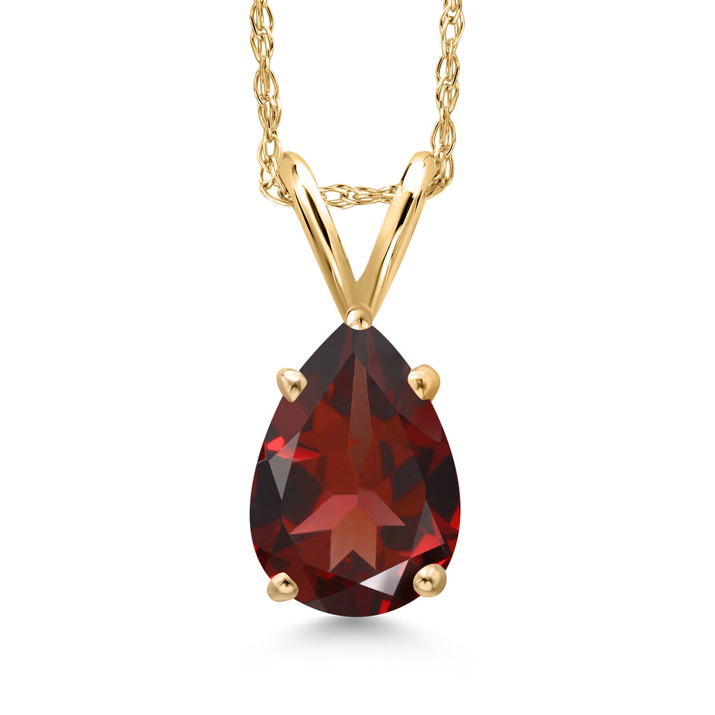 Garnet - January_Pendant in 10K Yellow Gold