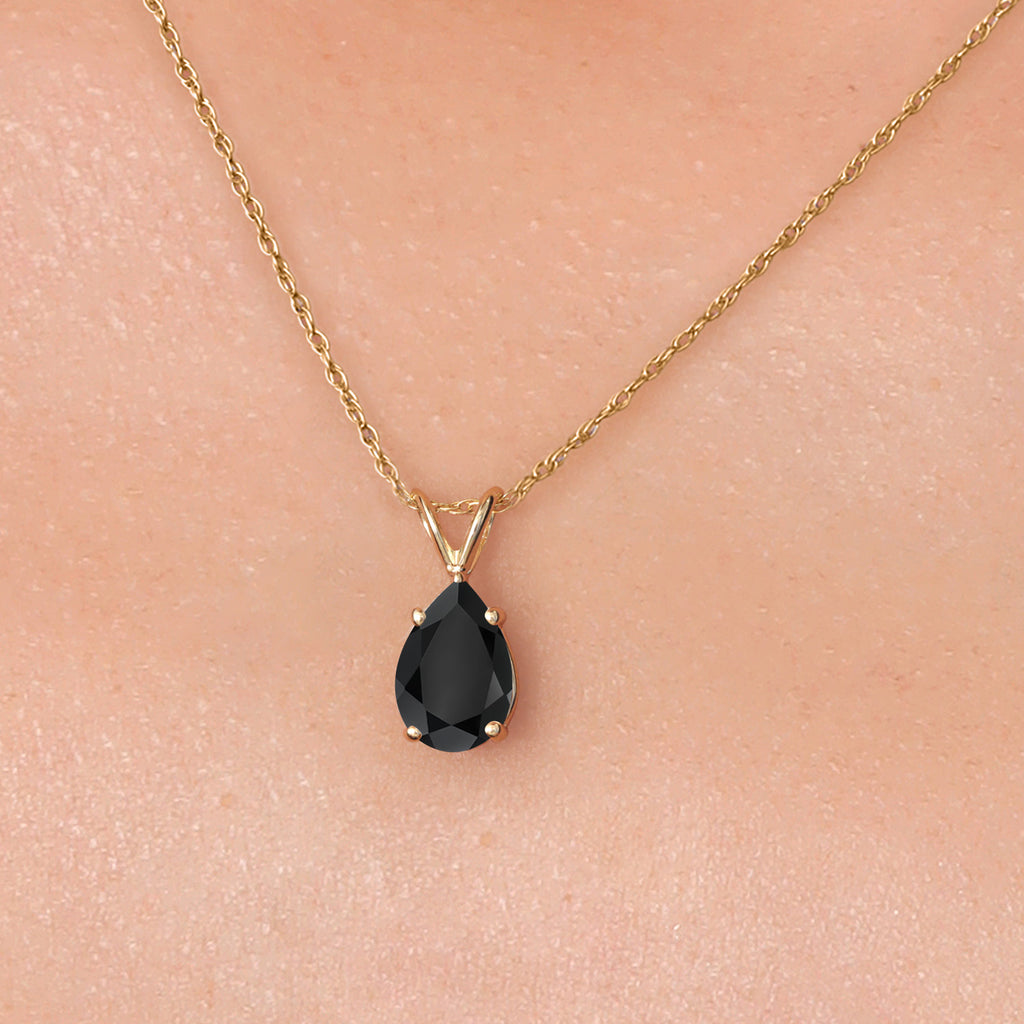 Onyx - December_Pendant in 10K Yellow Gold