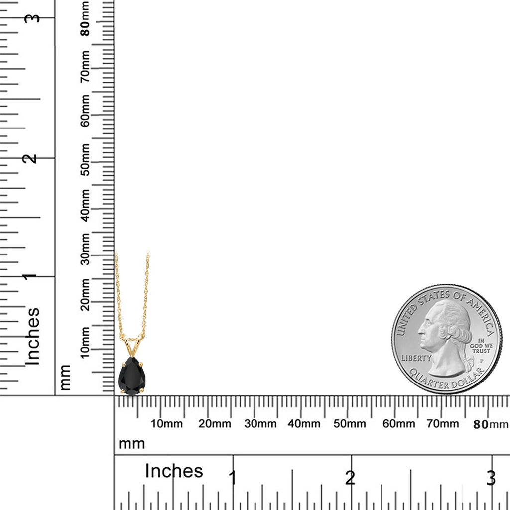 Onyx - December_Pendant in 10K Yellow Gold