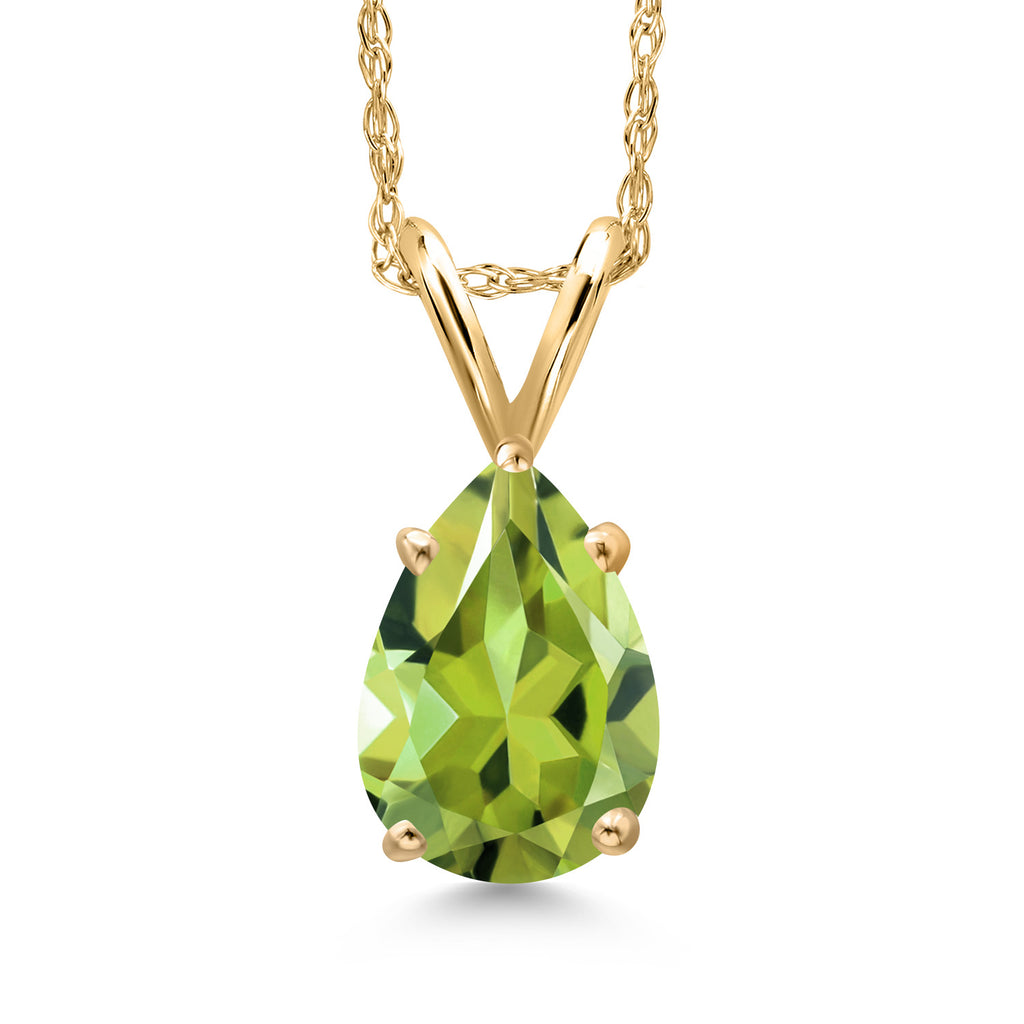 Peridot - August_Pendant in 10K Yellow Gold