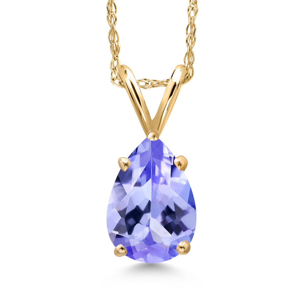 Tanzanite - December_Pendant in 10K Yellow Gold