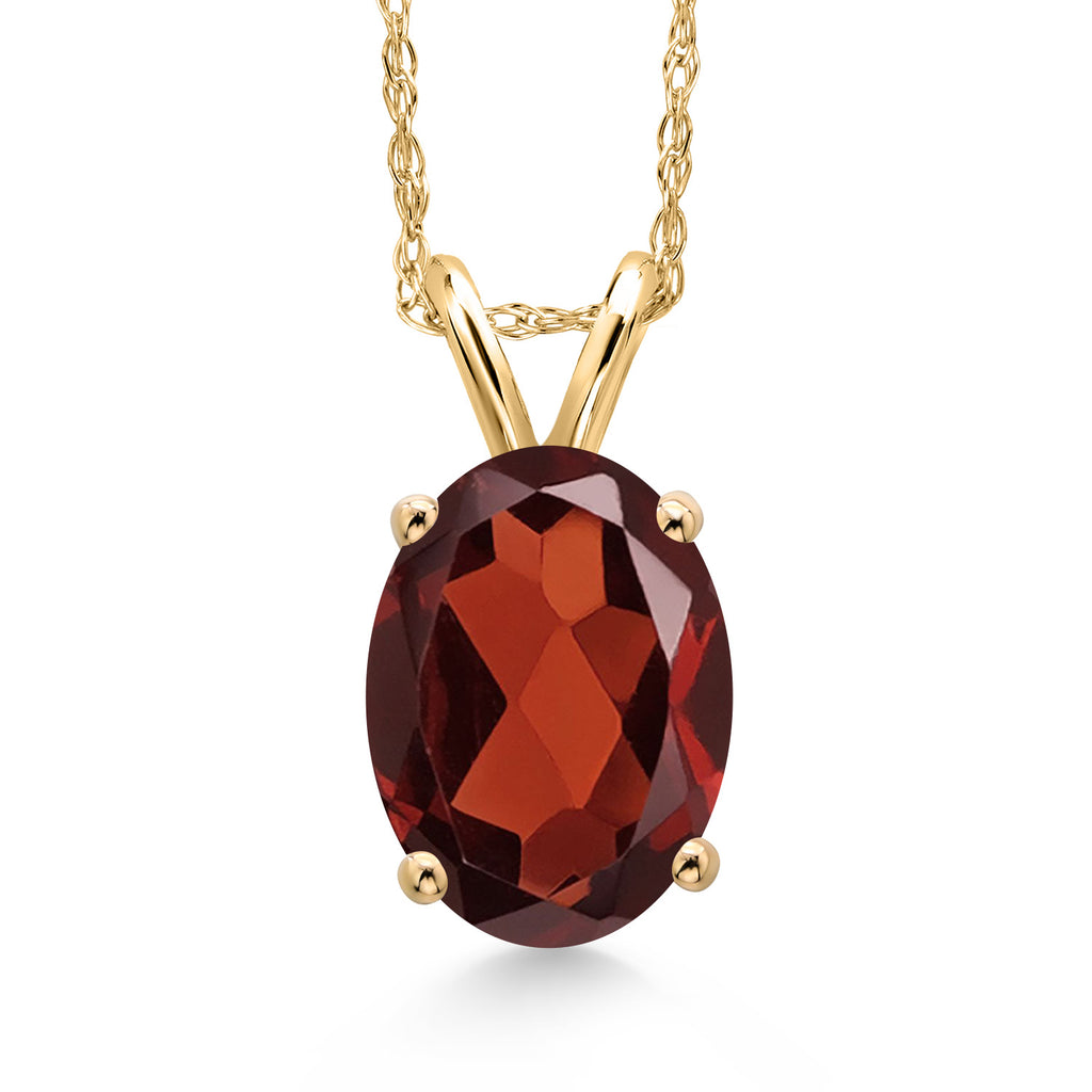 Garnet - January_Pendant in 14K Yellow Gold