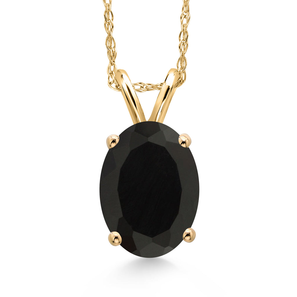 Onyx - December_Pendant in 14K Yellow Gold