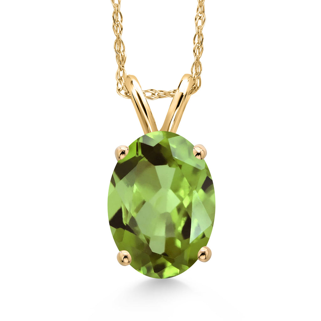 Peridot - August_Pendant in 14K Yellow Gold