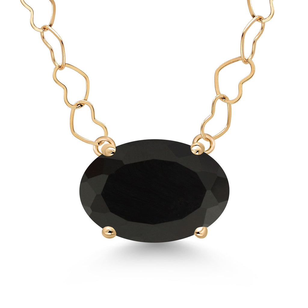 Onyx - December_Necklace in 14K Yellow Gold
