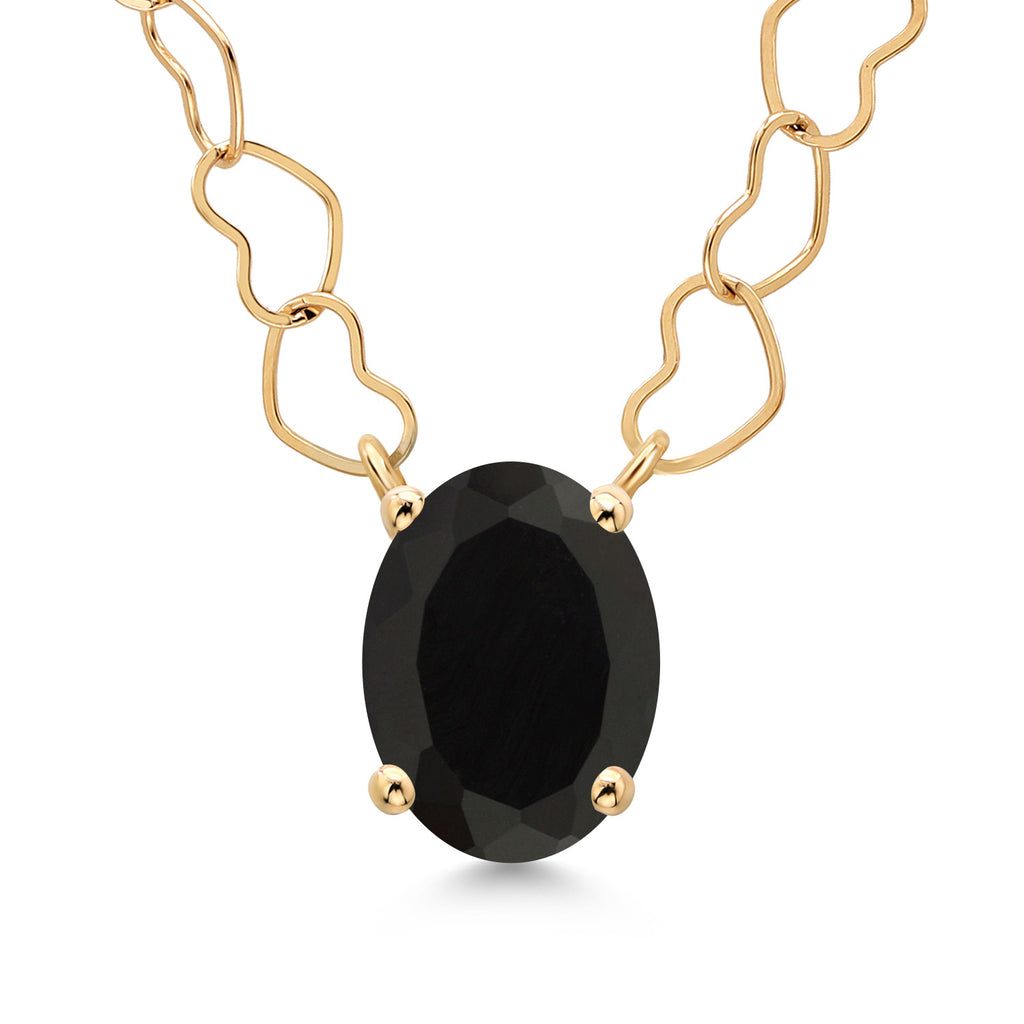 Onyx - December_Necklace in 14K Yellow Gold