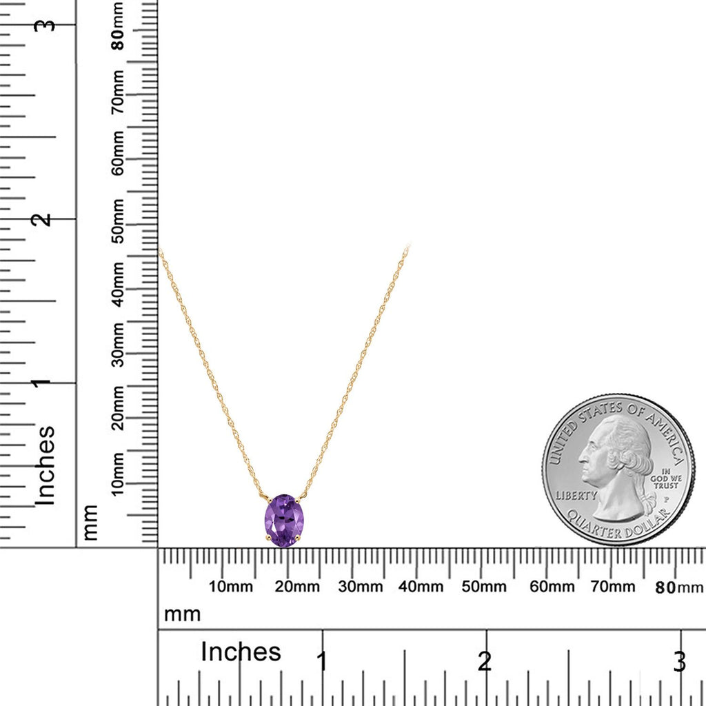 Amethyst - February_Necklace in 14K Yellow Gold