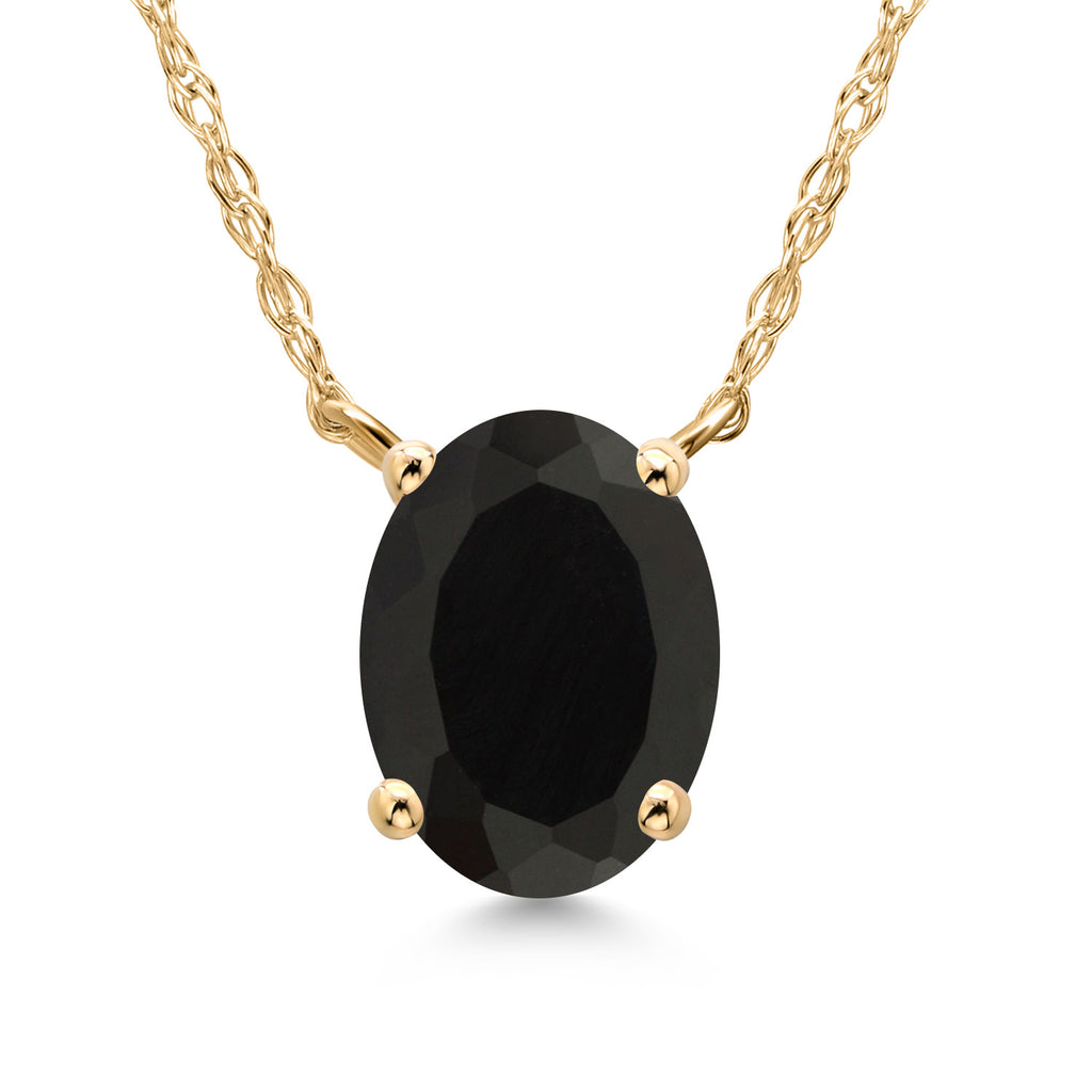 Onyx - December_Necklace in 14K Yellow Gold