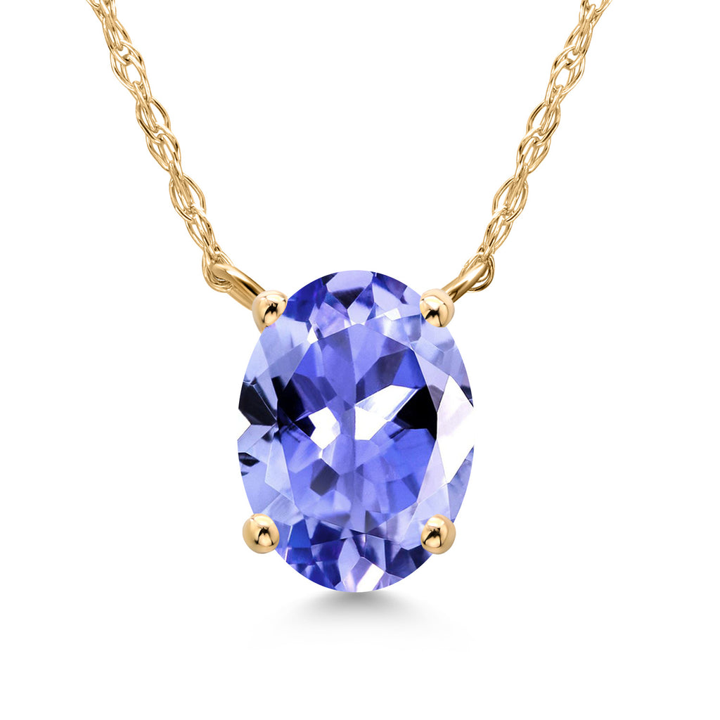 Tanzanite - December_Necklace in 14K Yellow Gold