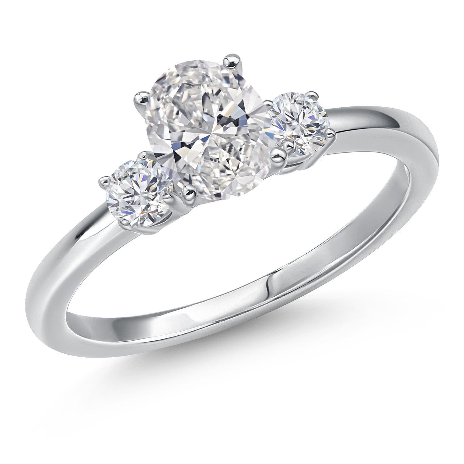 White Lab Grown Diamond - April_9_Ring in 14K White Gold
