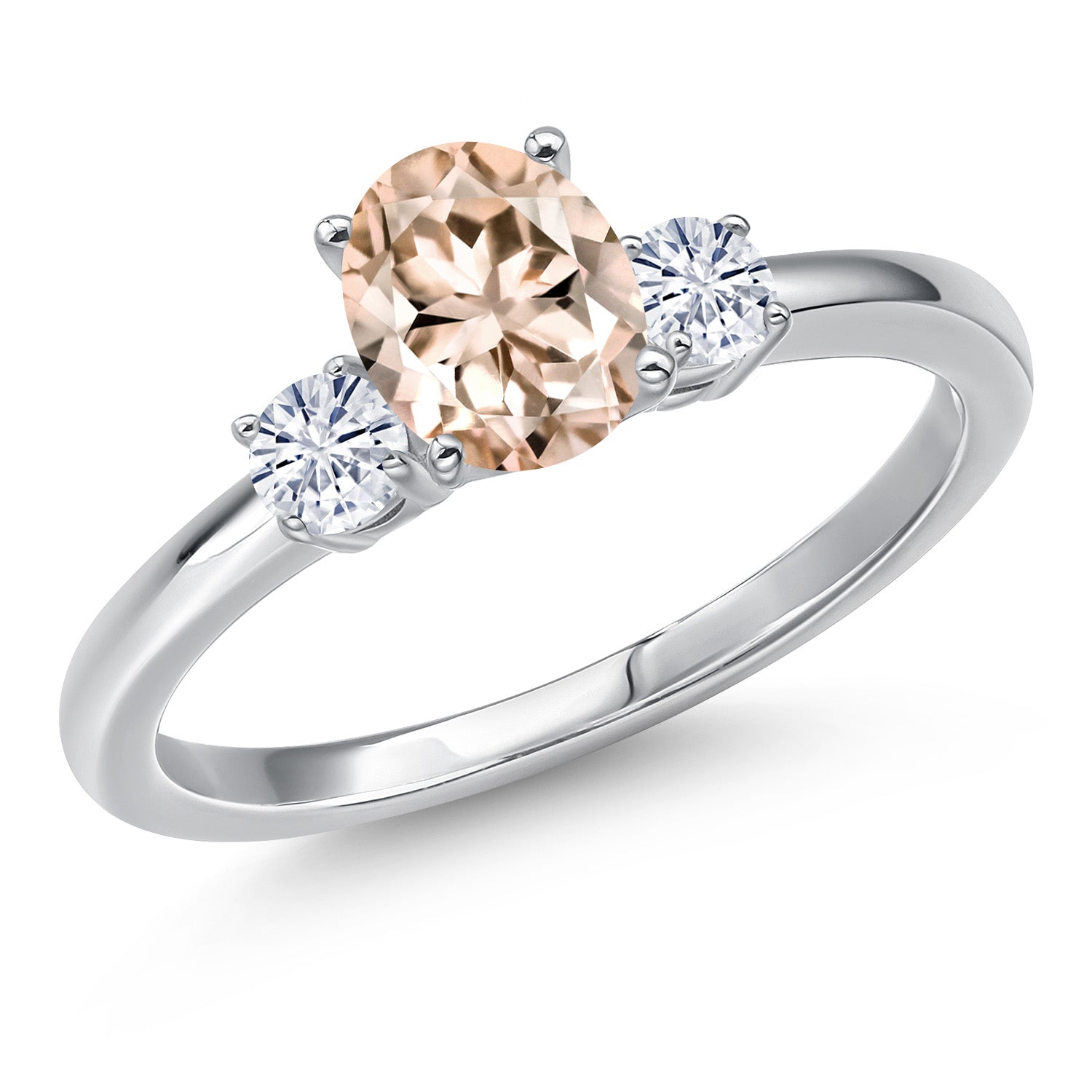 Morganite - October_7_Ring in 14K White Gold