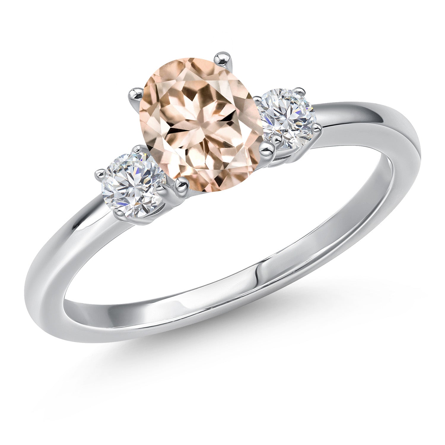 Morganite - October_5_Ring in 14K White Gold