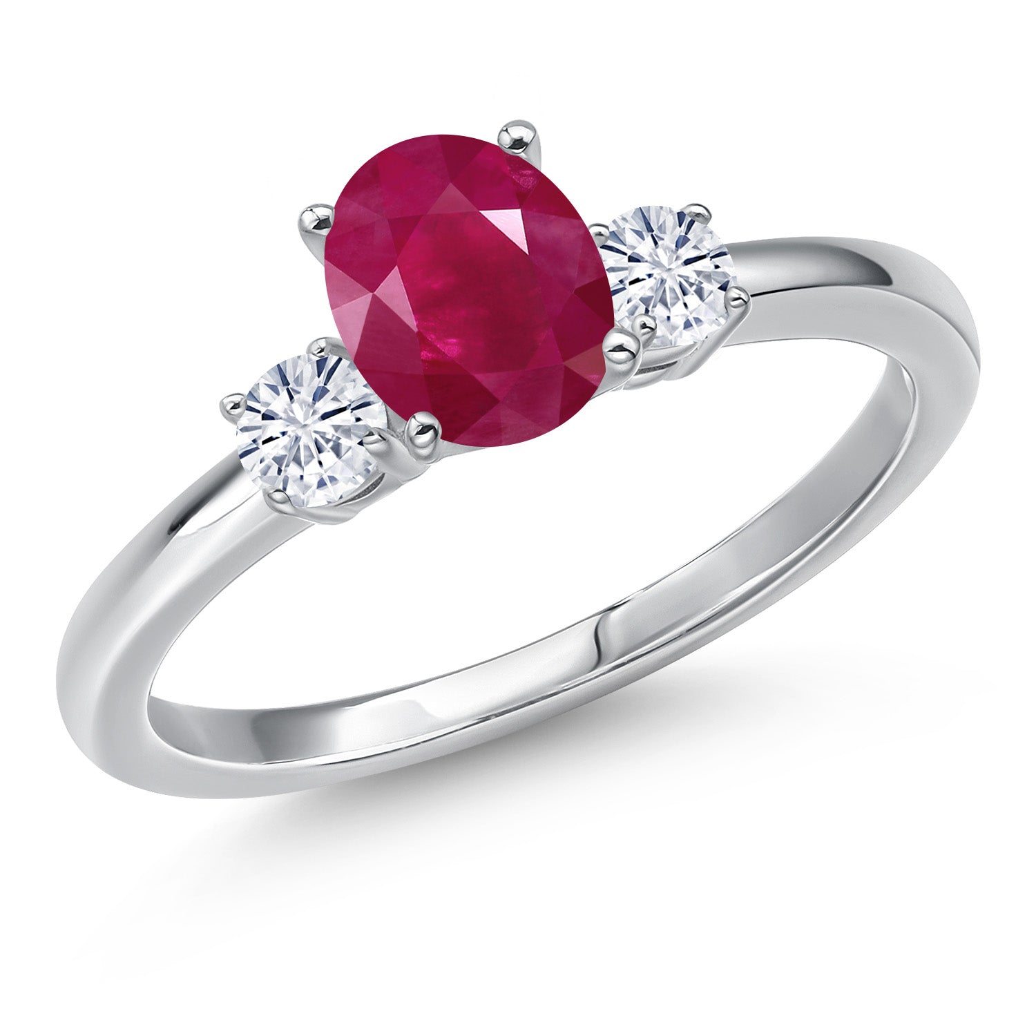 Ruby - July_9_Ring in 14K White Gold
