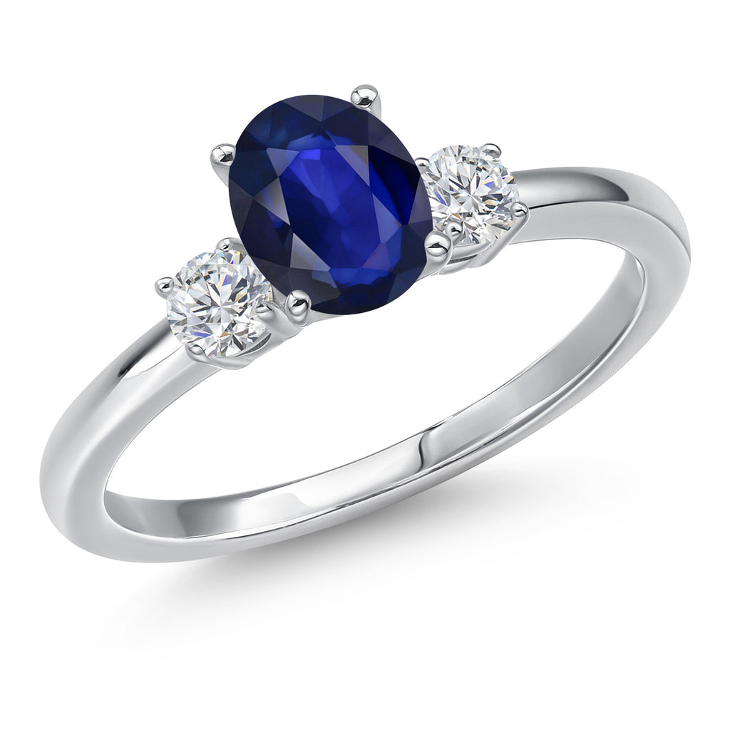 Blue Sapphire - September_6_Ring in 14K White Gold