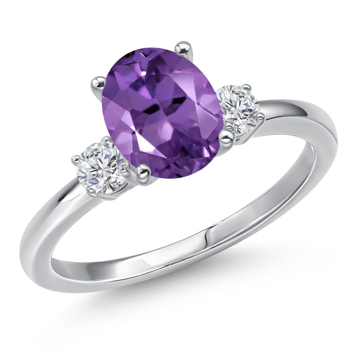 Amethyst - February_5_Ring in 14K White Gold