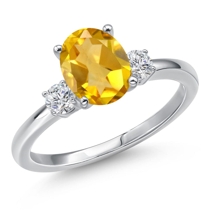 Citrine - November_5_Ring in 14K White Gold