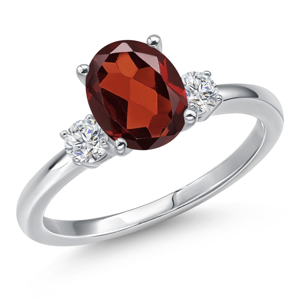 Garnet - January_5_Ring in 14K White Gold