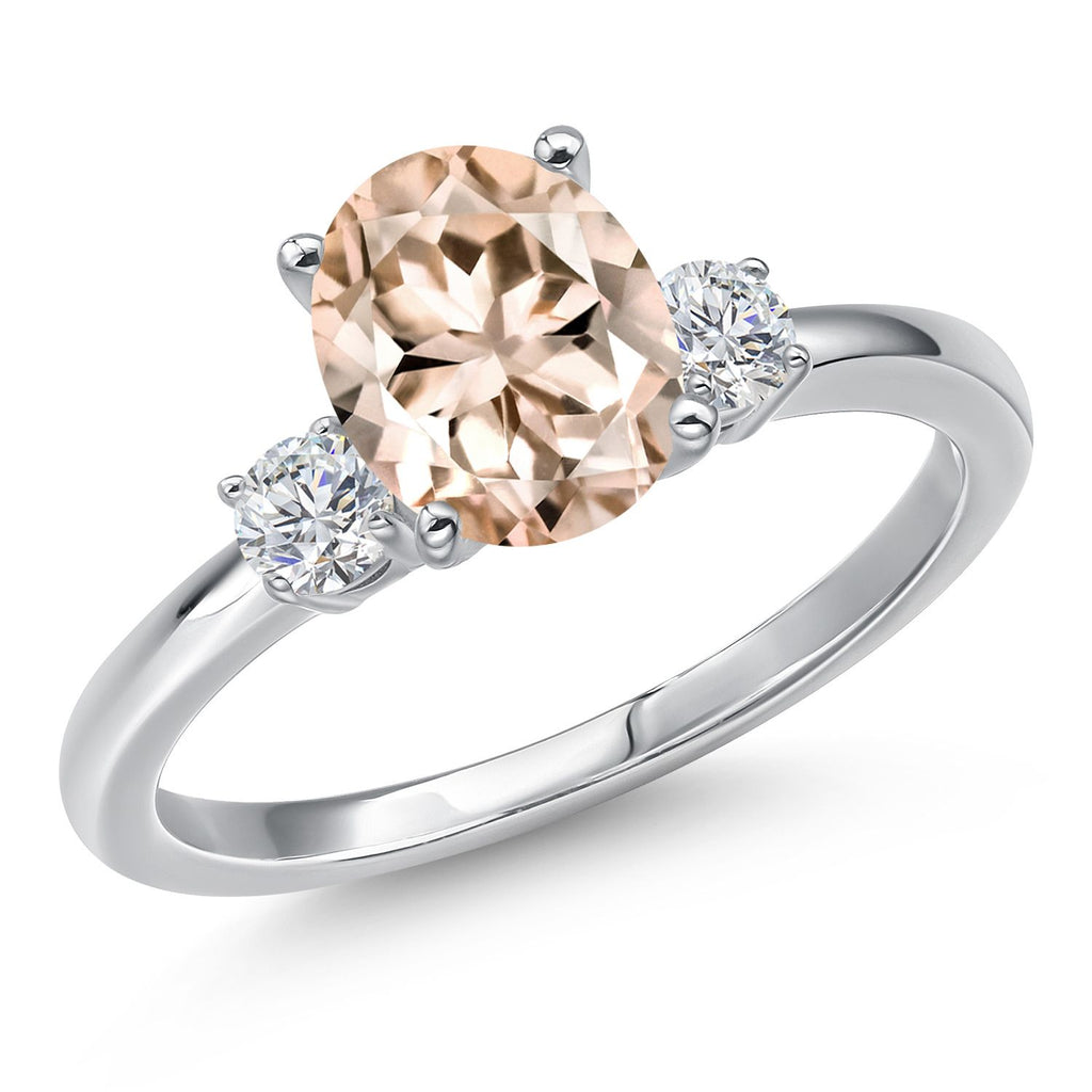 Morganite - October_7_Ring in 14K White Gold
