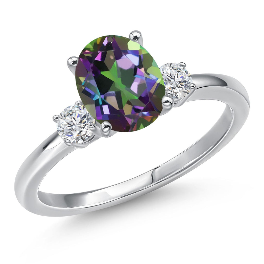 Green Mystic Topaz_6_Ring in 14K White Gold