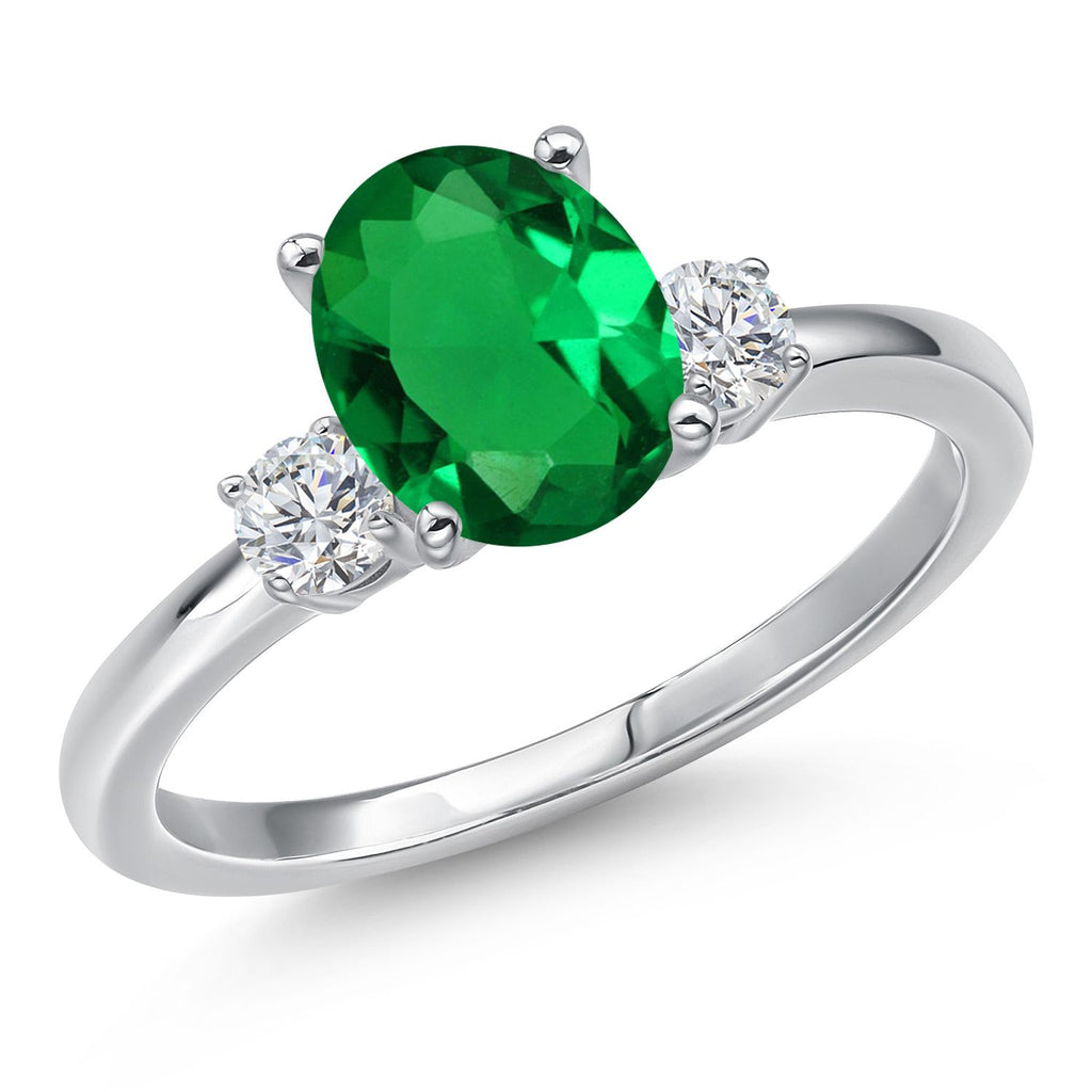 Nano Emerald - May_9_Ring in 14K White Gold