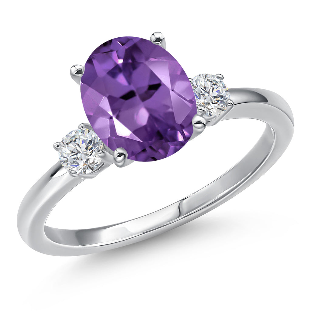 Amethyst - February_6_Ring in 14K White Gold