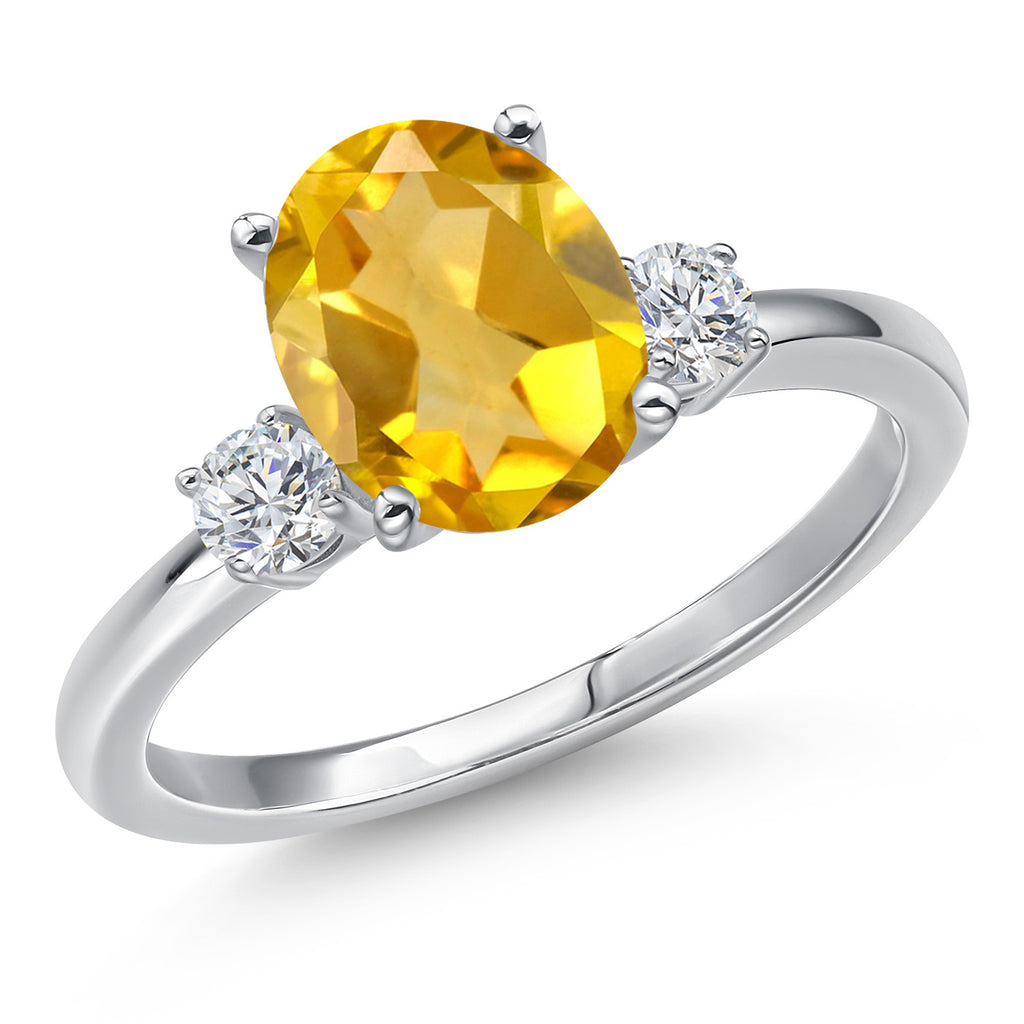 Citrine - November_6_Ring in 14K White Gold