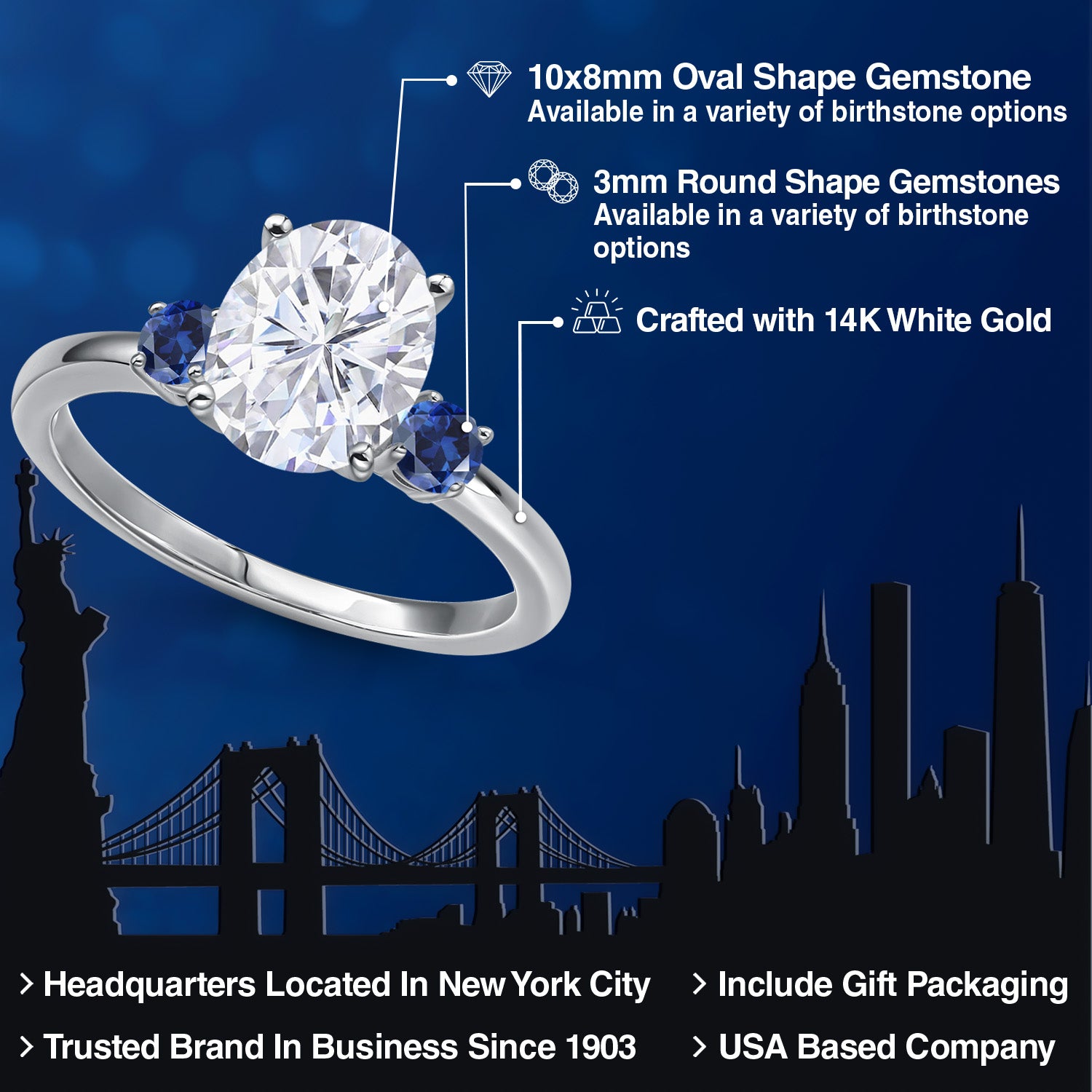 Ring in 14K White Gold