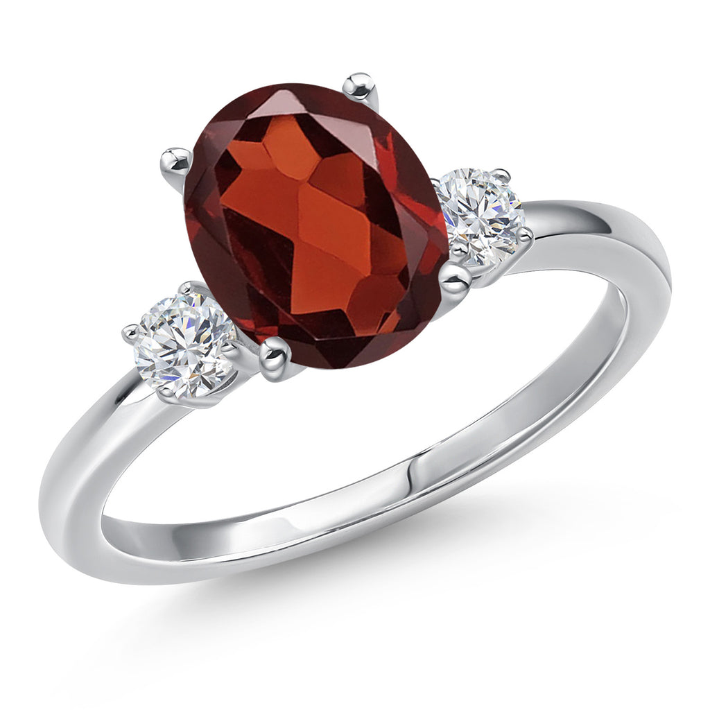 Garnet - January_7_Ring in 14K White Gold