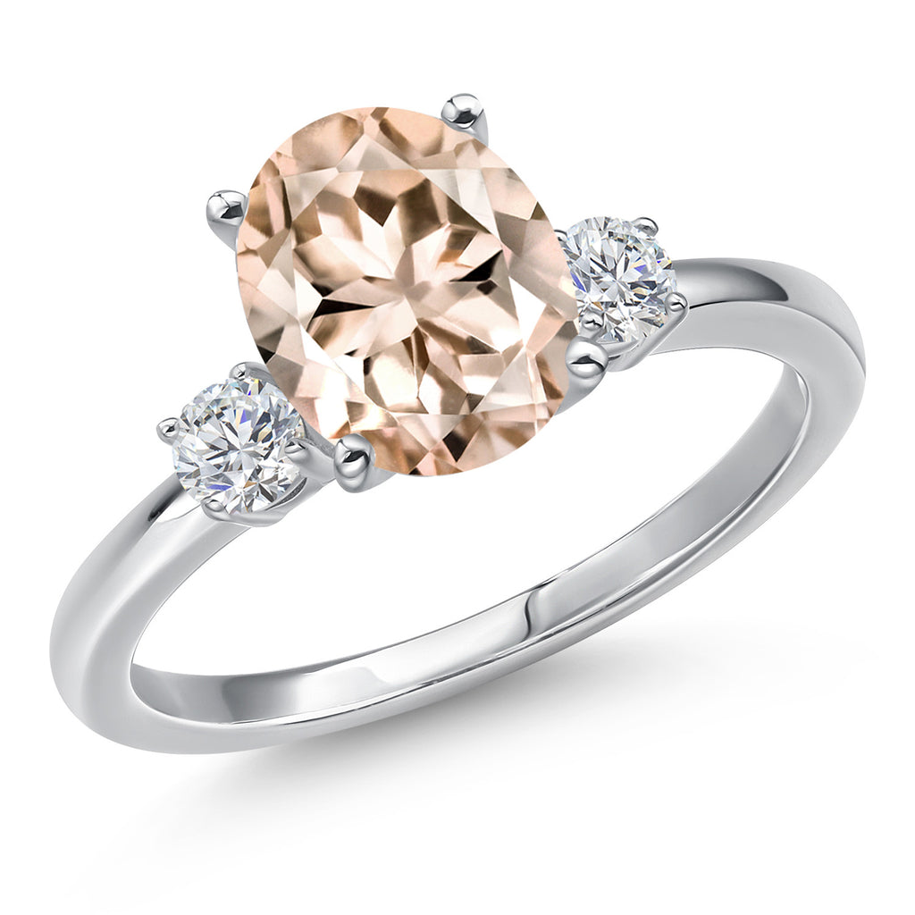 Morganite - October_9_Ring in 14K White Gold
