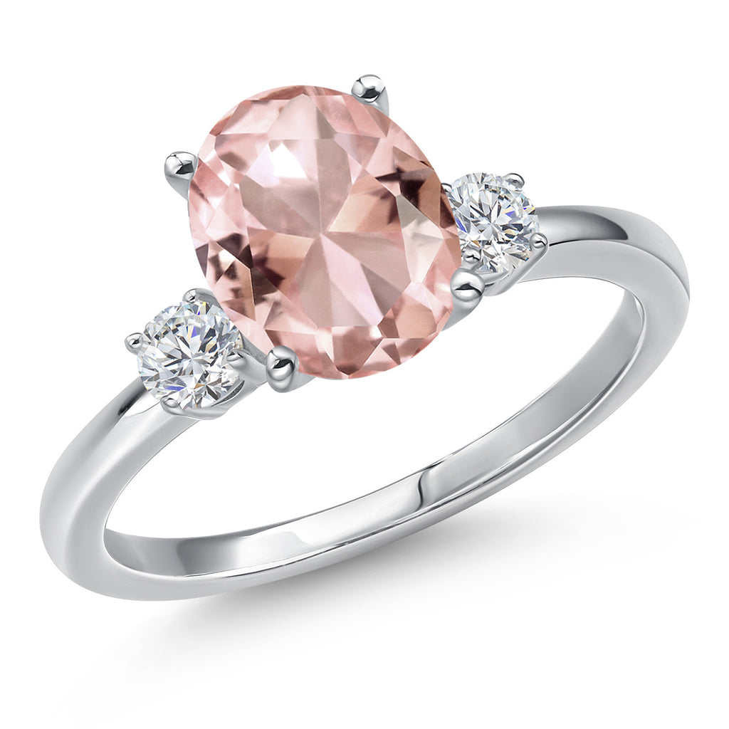 Nano Morganite - October_6_Ring in 14K White Gold