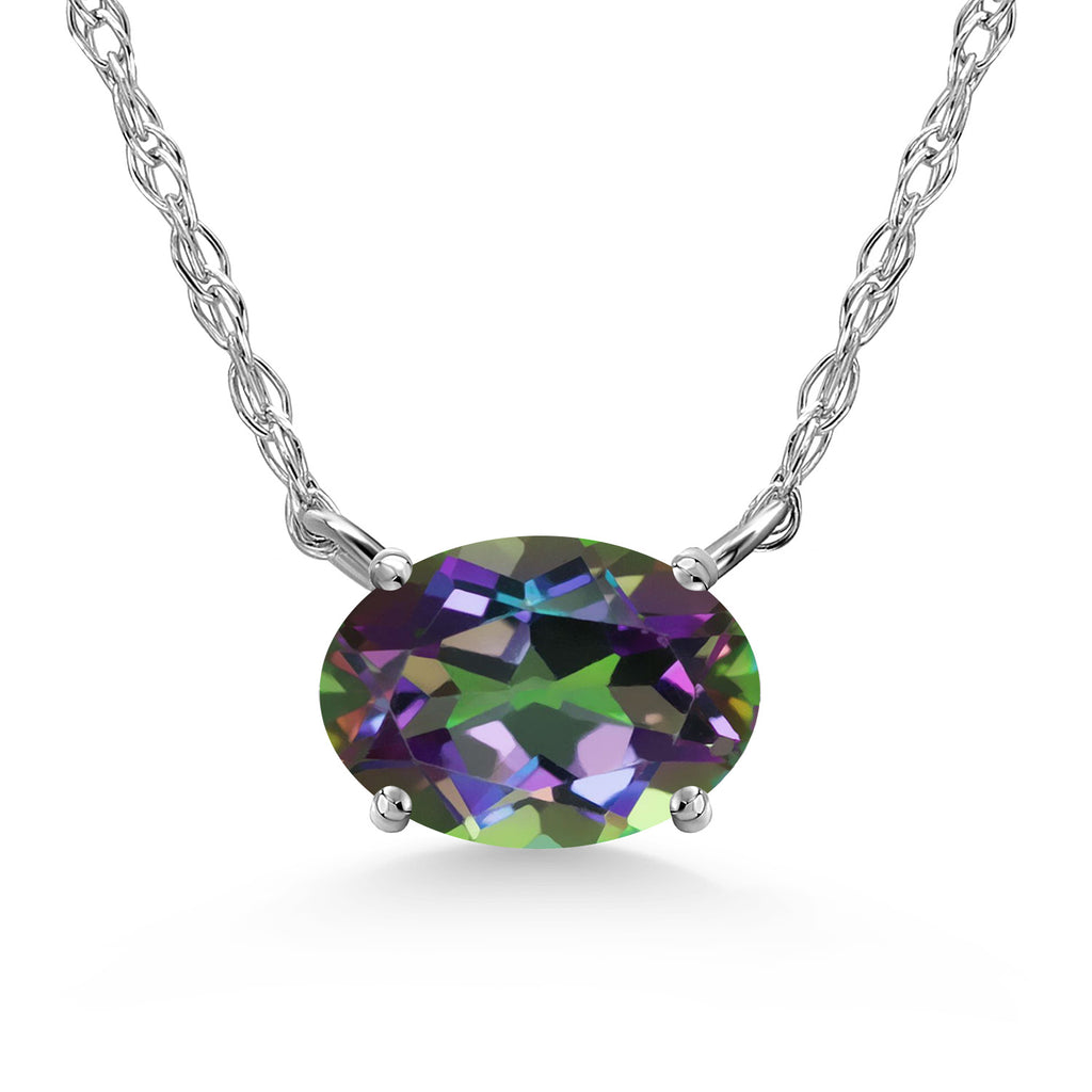 Green Mystic Topaz_Necklace in 10K White Gold