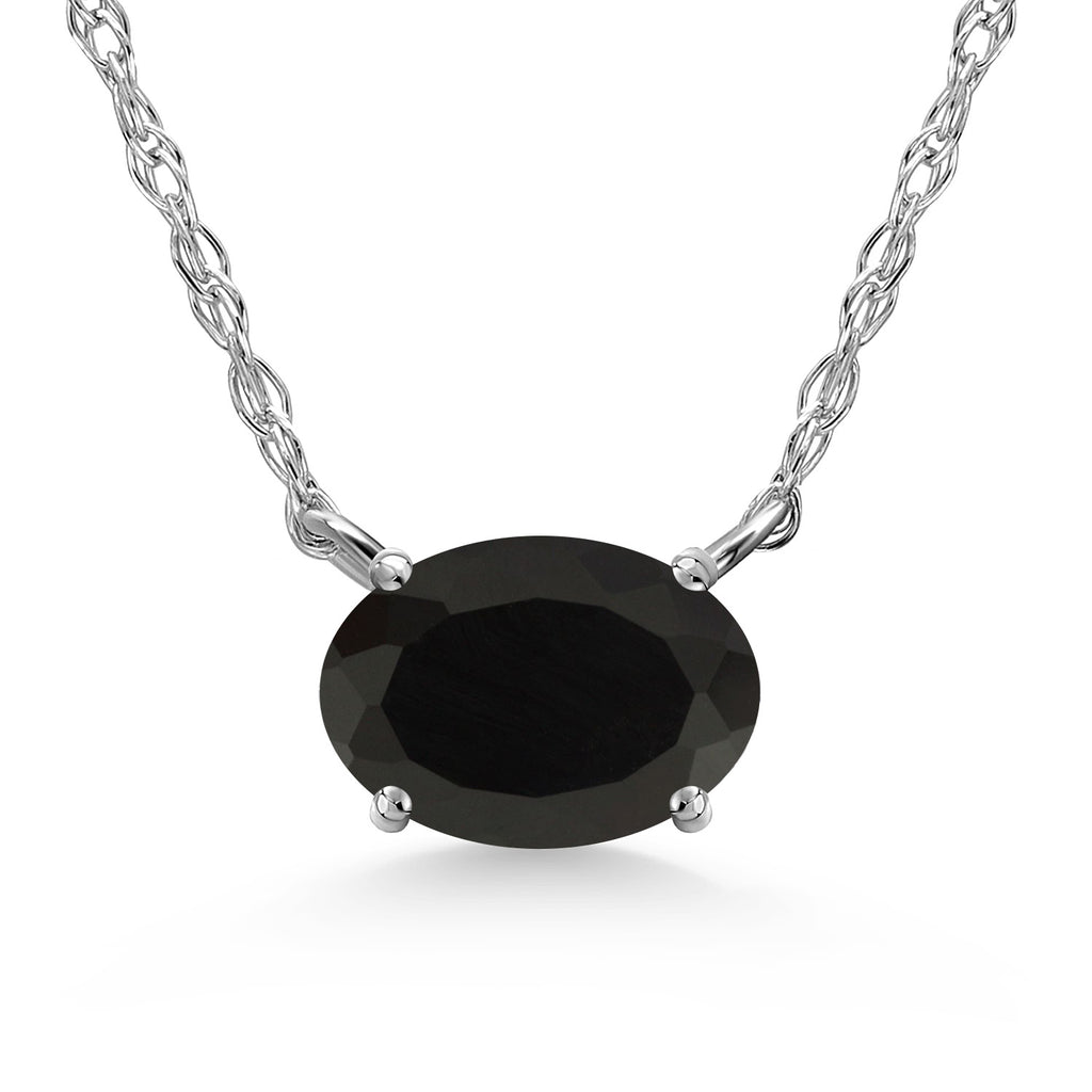 Onyx - December_Necklace in 10K White Gold