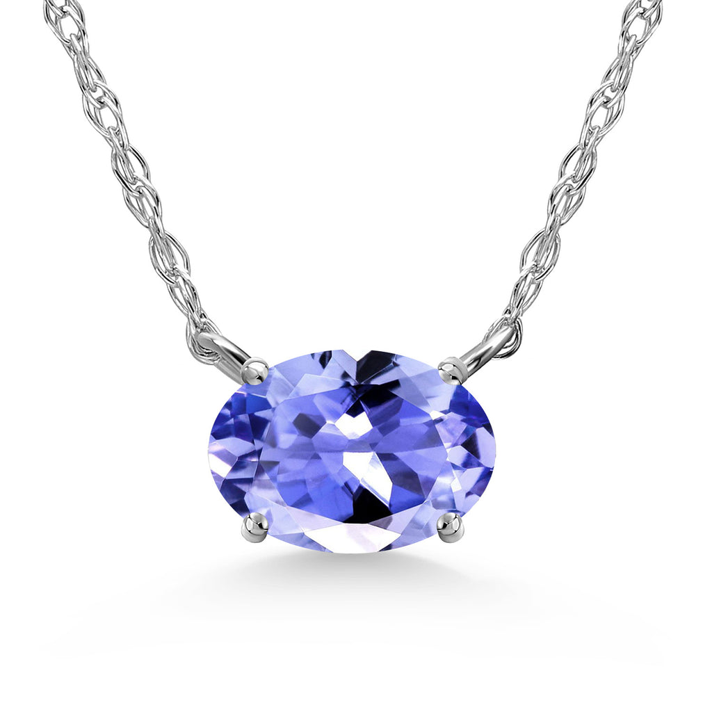 Tanzanite - December_Necklace in 10K White Gold