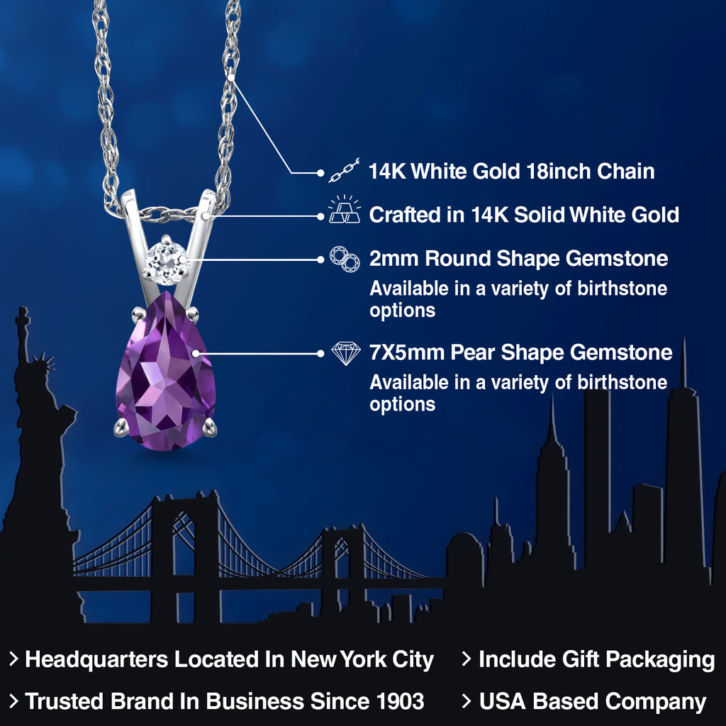 Amethyst and Topaz_Pendant in 14K White Gold