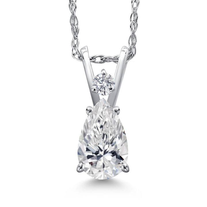 0.50 Carat - Not Certified_White Gold_Pendant in 14K White Gold