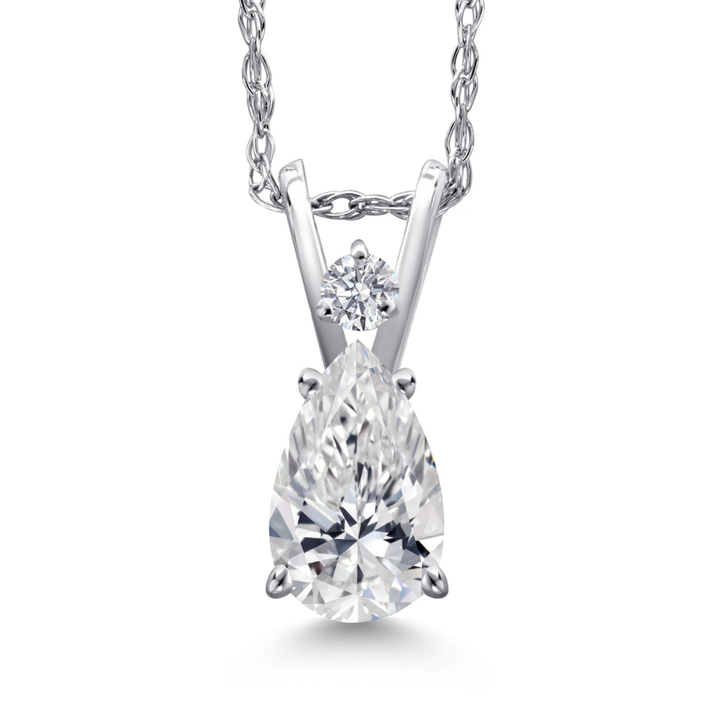 0.50 Carat - Not Certified_White Gold_Pendant in 14K White Gold