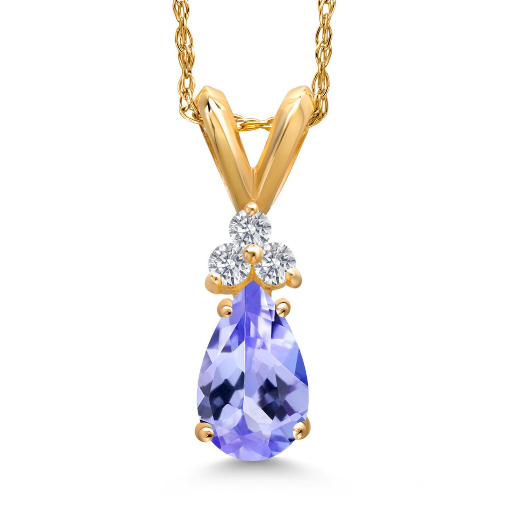 Tanzanite - December_Pendant in 14K Yellow Gold