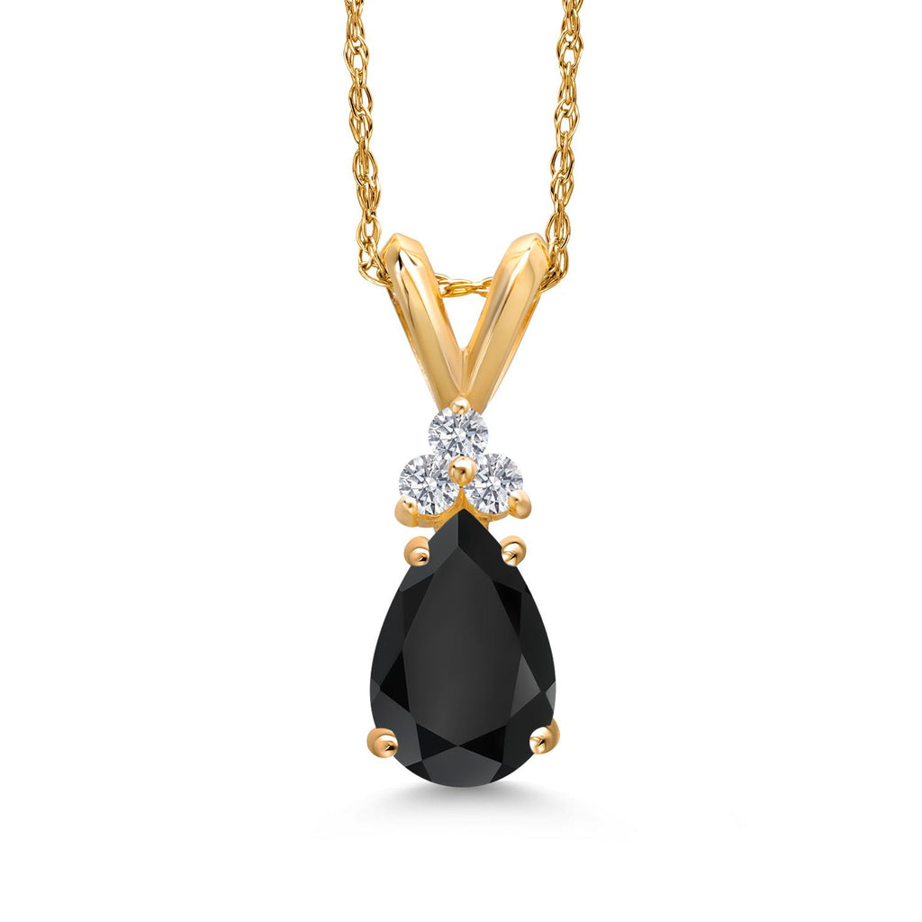 Onyx - December_Pendant in 14K Yellow Gold