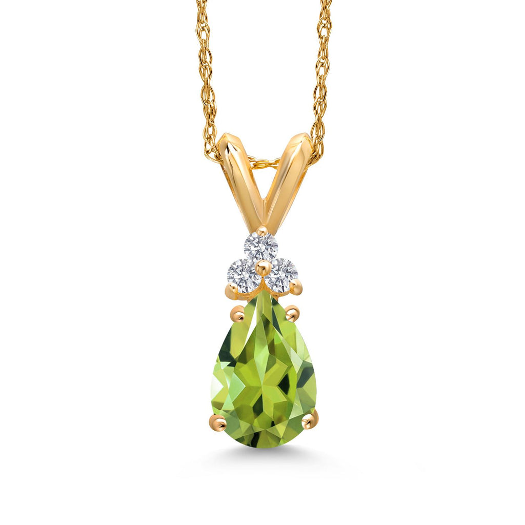 Peridot - August_Pendant in 14K Yellow Gold