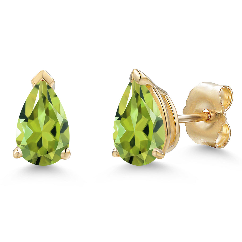 Peridot - August_Earrings in 10K Yellow Gold