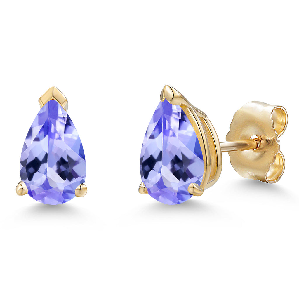 Tanzanite - December_Earrings in 10K Yellow Gold