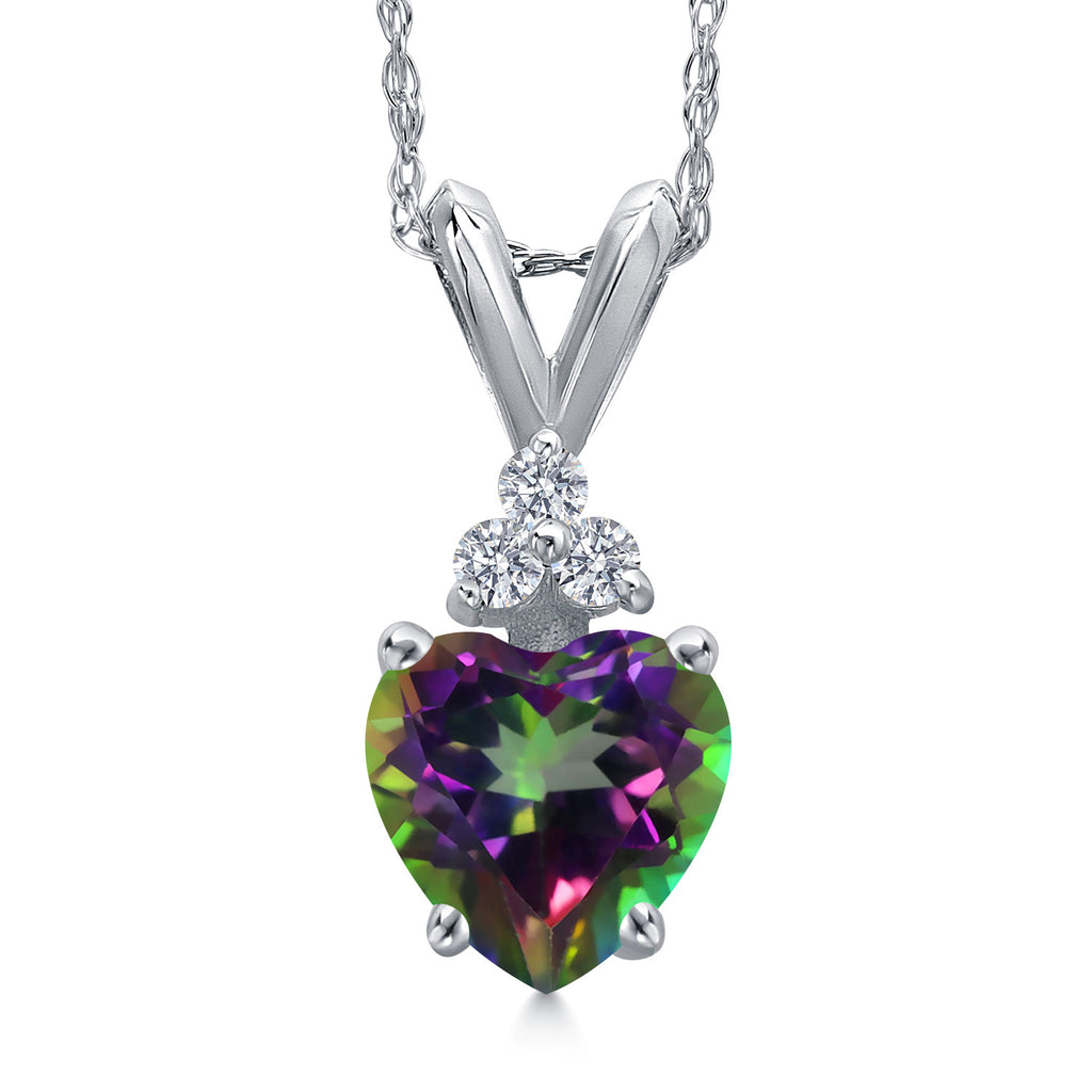 Green Mystic Topaz_Pendant in 14K White Gold