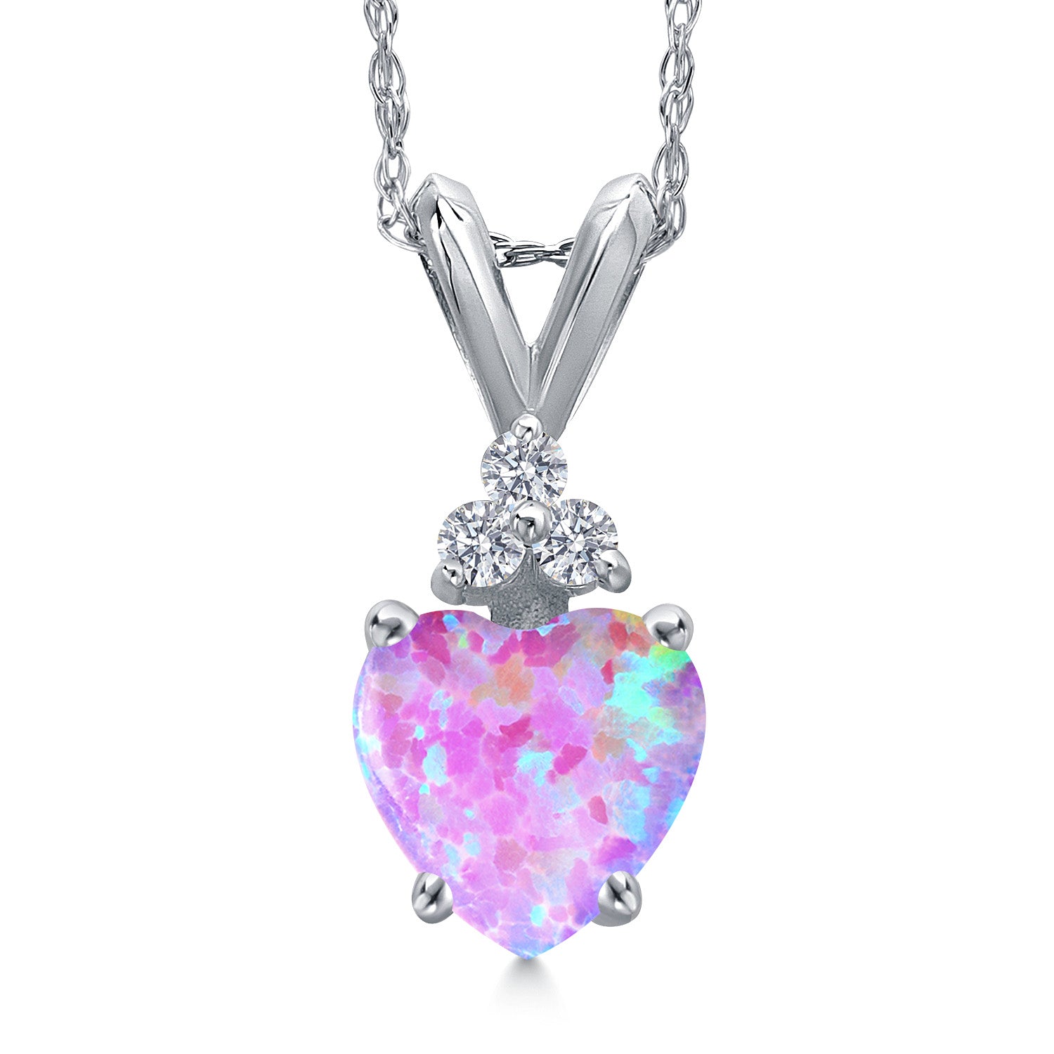 Pink Simulated Opal - October