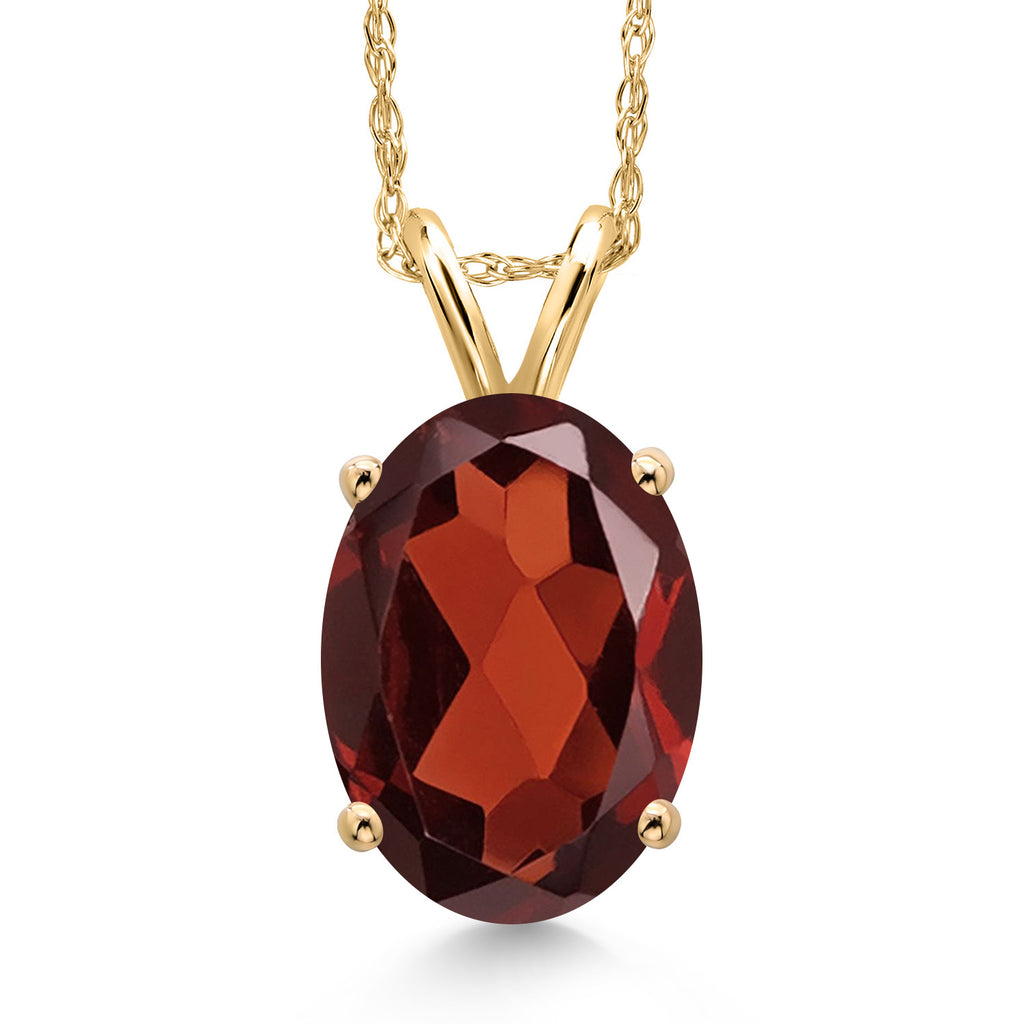 Garnet - January_Pendant in 14K Yellow Gold