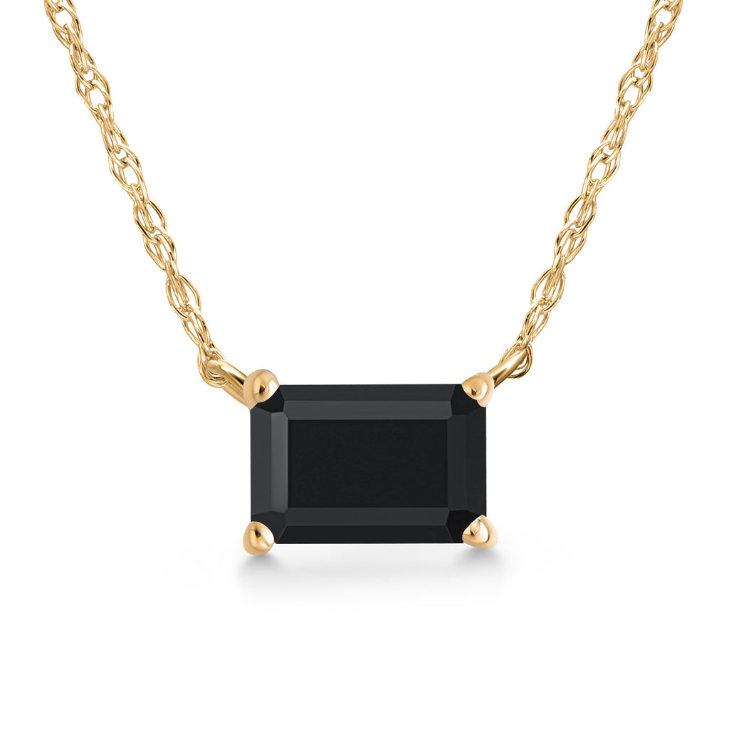 Onyx - December_Necklace in 10K Yellow Gold