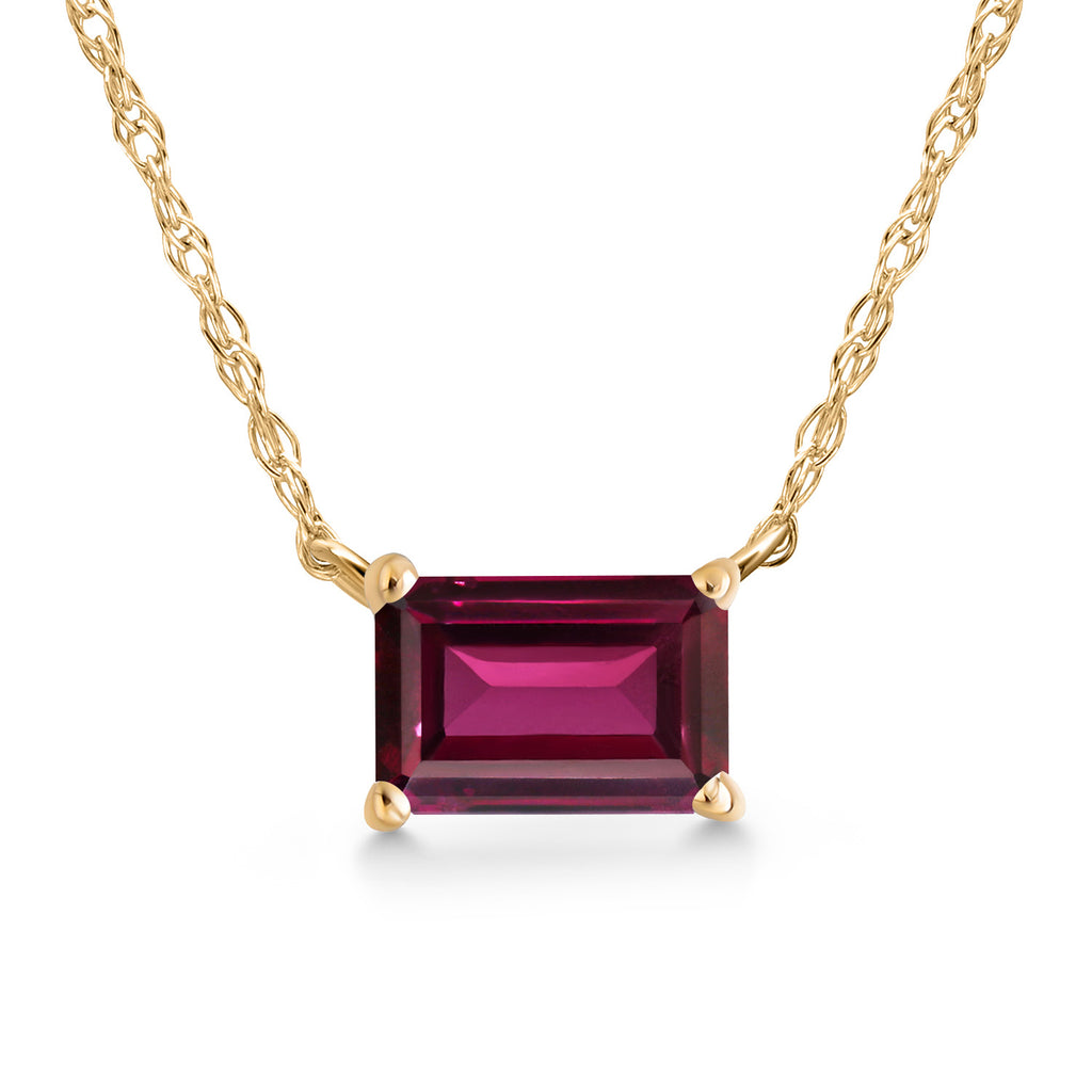 Rhodolite Garnet_Necklace in 10K Yellow Gold